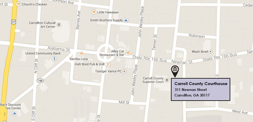 Screen shot of map to lawyer's office